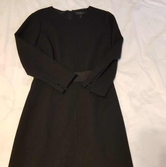 J.Crew Double Faced Wool Crepe Dress in Black Size 4 Color Black - Picture 10 of 15